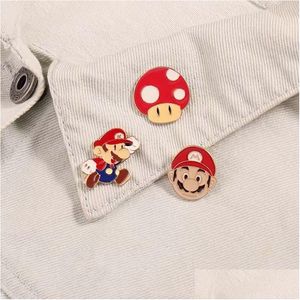 Épingles Broches Films Mignons Jeux Épingles En Émail Dur Recueillir Broche De Bande Dessinée En Métal Sac À Dos Chapeau Sac Col Revers Badges Mode Féminine Je Dhac1