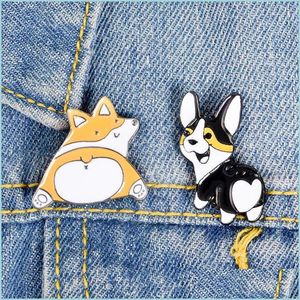 Broches Broches Mignon Chiot Chien Broche Broches Dessin Animé Animal Émail Épinglette Pour Femmes Hommes Top Dress Co Mode Bijoux Drop Delivery Dhgi8