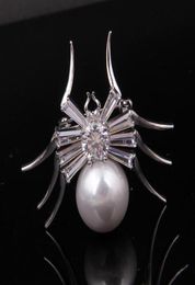 Pins Broches Designer for Women Vintage Animal Spider Pearl Jewelry Shaped Crystal Coat Brooch Pin Lady Girls 20217105702