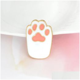 Pins broches perra de patada de la pata del perro joya del gato amante de la mascota mochila decoración de metal botón de brote de brote otmtq