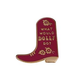 Pins Broches Dolly Parton Cowboy Boot Emaille Pin Ik zal altijd van je houden Jolene Jas van vele kleuren Western Cowgirl Countrymuziek Br Dhbac