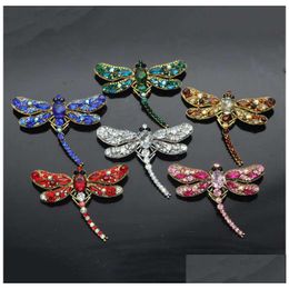 Pins Broches Dragonfly Broche Mannen Vrouwen Bruiloft Iced Zirkoon Sieraden Gift Mode Broche Voor Party Hoge Kwaliteit Drop Levering Dhio1