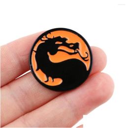 Broches Broches Dz1821 Jeu Dragon Créativité Cool Émail Badge Pour Sac À Dos Collier Épinglette Chapeau Bijoux Cadeaux D'anniversaire Amis Hommes Dro Otw7G