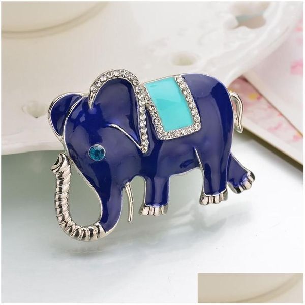 Broches Broches Emara 2021 Sier Plaqué Éléphant Broche Strass Pour Femmes Bijoux Costume De Mode Accessoires1 Drop Livraison Dhzju