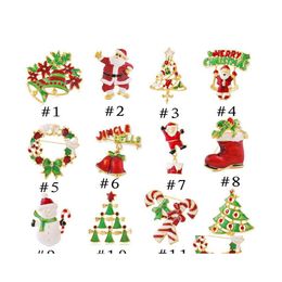 Pins broches email cartoon kerstbroche pins boom santa claus sneeuwman bell boot garland cor wil en sandy 312c3 drop leveren dhc3x