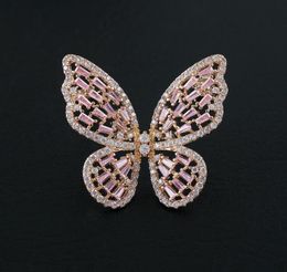 Pinnen broches erluer vlinderbroche voor vrouw meisjes ingelegd zirkoon kristal highgrade kerst sieraden revers pin doorn naald m6326856