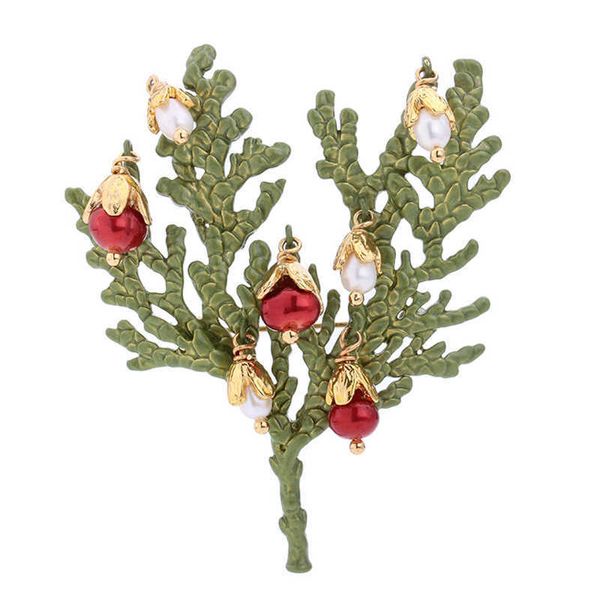 Broches Broches Sortie Creative Big Tree Broche Vêtements pour femmes Chapeau Ssilk Scarf Broches Accessoires Plant Holiday Gift G220523