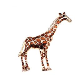 Pins broches prachtige creatieve giraf strass Rhinestone kinderdagverblijf dames zijden sjaal kleding kwekerij pin accessoires g220523