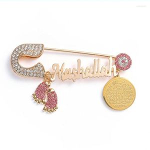 Broches broches exquis mode bijoux coran broche broche pour hommes et femmes accessoires Islam musulman bébé cadeaux Seau22