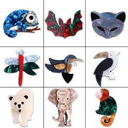 Pins Broches Mode Acryl Anime Pins Dier hijab pins badges Stiksels Acetaat Hars vogel Broches voor Vrouwen Kleding Accessoires HKD230807