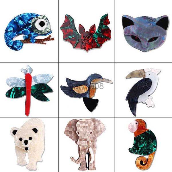 Alfileres Broches Moda Acrílico Anime Alfileres Animal hijab alfileres insignias Costura Acetato Resina pájaro Broches para mujeres Accesorios de ropa HKD230807