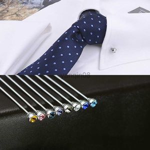 Pins Broches Mode Kraag Pins Hoge Kwaliteit Spiraal Knop Heren 7CM Eenvoudig Brits Frans Shirt Crystal Tie Accessoires Heren Sieraden Geschenken HKD230807