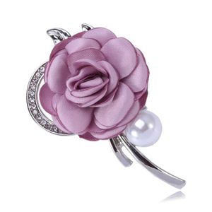 Pins, broches fashion Koreaanse versie van stof curling bloemen dame temperament pin voor vrouwen trouwjurk accessoires grils gift jurk pi