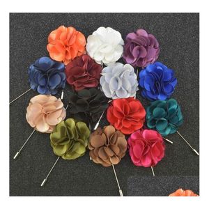 Pins broches mode mannen pakken plug -in lange broche handgemaakte boutonniere stick pin pin heren accessoires kleur butyl doek cor drop deliv dhsta