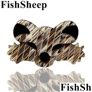 Broches Broches Poisson Mouton Vintage Acrylique Pour Femmes Homme Mignon Animal Résine Et Badge Mode Feamle Broche Bijoux Drop Livraison Dhwtg