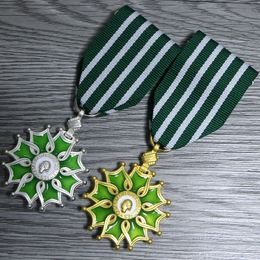 Pins broches Franse herdenkingsmedaille voor kunst- en letters ridder officier medaille revers pin 230509