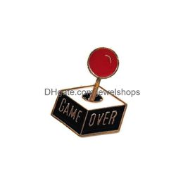 Pins Broches Game Over Console Pins Cute Badges Reversspeld voor je draagtas Hat Gifts 6145 Q2 Drop Delivery Sieraden Dhgtw
