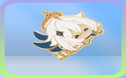 Broches Genshin Impact broche en métal émail dur femmes hommes jeu bijoux Badge Kawaii dessin animé Figure Souvenir Cosplay cadeau Fo54896657