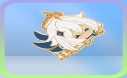 Broches Genshin Impact broche en métal émail dur femmes hommes jeu bijoux Badge Kawaii dessin animé Figure Souvenir Cosplay cadeau Fo59606665