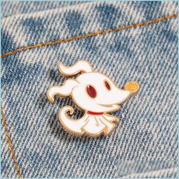 Broches Broches Plaqué Or Dessin Animé Fantôme Broche Broches Émail Drôle Broches En Métal Pour Les Filles Cadeau Bijoux Badges Sac Vêtements Accessori Dhpti