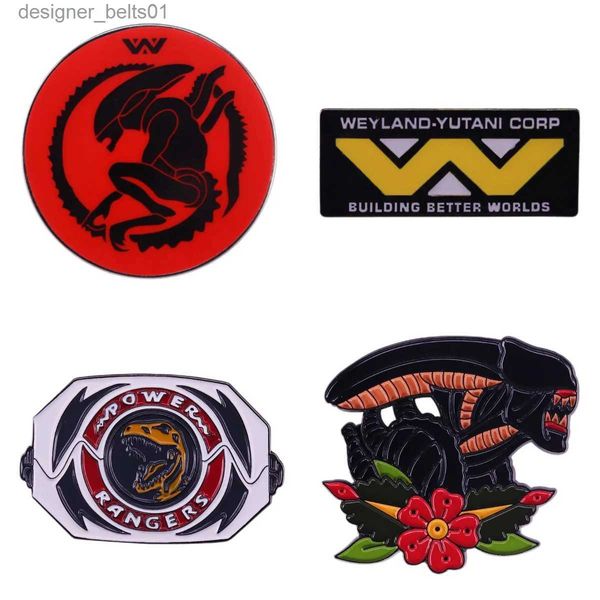 Pinnen broches harde glazuur nummerplaat ruimteschip badge ruimte Alien Lel Pin geïnspireerd Sci-Fi horror filmfans grote rugzak hoed broche giftL231120