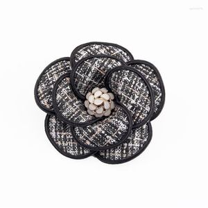 Pins Broches High-end Vintage Stof Camellia Bloem Voor Vrouwen Mode Pak Vest Revers Corsage Badge Sieraden Geschenken Seau22331h