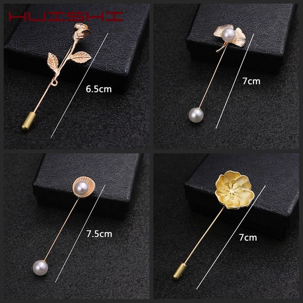 Broches Broches HUISHI Broche Bijoux Femmes Mode Pull Broche Rose Fleur Longue Aiguille Broche Pour Femmes Châle Écharpe Boucle Manteau Accessoires 230630