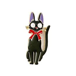 Pinnen broches Japanse cartoon boeket meisje voor vrouwen goud vergulde bowtie katten email verfbadges ins dier legering pin denim shirt j dhovw