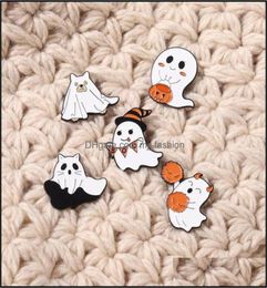Pins broches sieraden Europese spookreeks pompoenmodel cartoon Halloween Party Alloy Ema Lapel Pins Unisex Festival Backpack9188003