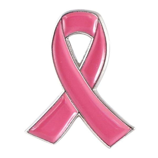 Prendedores, broches Joyas Prendedor de solapa oficial con lazo rosa para concientización sobre el cáncer de mama (1 alfiler)