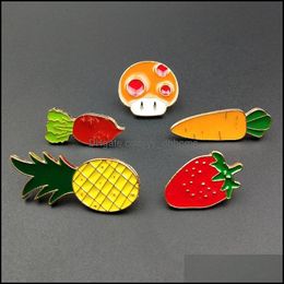 Pinnen, broches sieraden dennenwortel email cartoon pins badges badges tassen metalen pin mode geschenken schattige kinderen broche diy kleren rugzak druppel delive