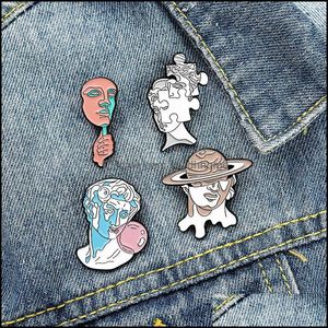 Épingles Broches Bijoux Scpture Épingles En Émail Personnalisé Fun Art Sac Vêtements Épinglette Étiquette Badge Dessin Animé Cadeau Pour Amis Drop Delivery 2021 Fchr