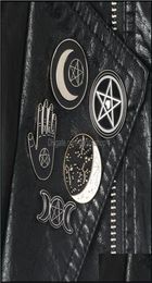 Épingles broches bijoux de sorcières collection pentagram triple lune constellation sorcier épingle de revers goth pour les sorcières drop deli6909891