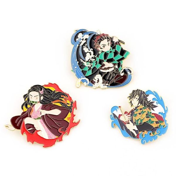 Broches broches K3079 Anime papillon émail broche dessin animé créatif métal broche broches Denim chapeau Badge collier bijoux 307W