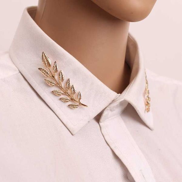 Pins Broches bijoux coréens vent rétro arbre hommes et femmes broche universelle feuille chemise costume col en gros Pins And Brooches Lapel Pin Z0421