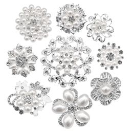 Pins broches l lot siertone strass big parel kristal bruiloft boeket kit set groothandel mode dames meisje bloemen cle carshop2006 amp5f