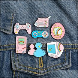 Épingles broches épinglettes jeu de dessin animé poignée classique Hine émail Badges sac vêtements mignon bijoux cadeaux pour amis livraison directe