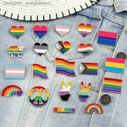 Broches Broches LGBTQ personnalisé émail broches fierté lesbienne gay arc-en-ciel drapeau broche pansexuel asexué bisexuel transgenre symbole coeur Badge bijoux L231117