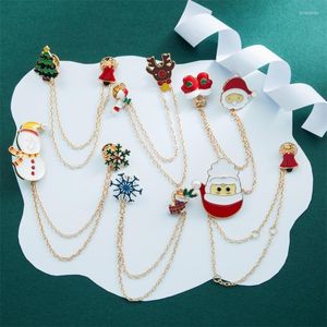 Pins broches luxe email Kerstbroche pin Snowman Santa Claus Boot Garland mode sieraden cadeau Jaar decoratie 2022pins kirk22