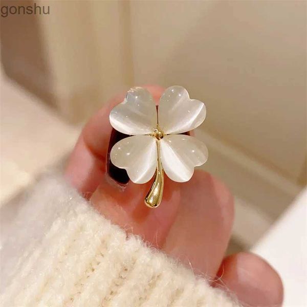 Épingles broches mini pot de trèfle blanc d'oeuf mignon adapté aux filles cz en cristal rinestone fleur de fleur