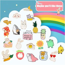 Broches broches broche en émail mixte bk ensemble mignon badges de revers à épingle de dessin animé kawaii bijoux de badge drôle pour coton de sac à dos chapeaux veste dr otxoo