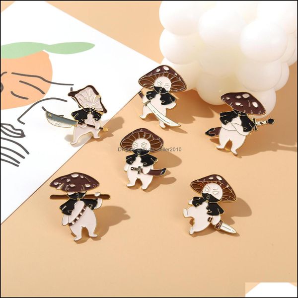 Alfileres Broches Mushroom Killer Esmalte Pins Espadas y dagas Espadachines Broche Solapa Insignia Joyería 593 H1 Entrega directa 2021 Dhseller2 Dhrls