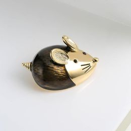Pins, broches neoglory sieraden levendige emaille muis voor dames2021party animal pins vrouwelijke feest cadeau vriend