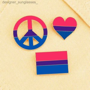 Pins Broches Nieuwe Vredesteken Hart Ze Rechthoek Biseksuele Badges Pin LGBT Broches voor Jas Tas Decoation Charm Emaille Pin sieraden GiftL231117