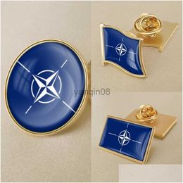 Pins Brooches North Atlantic Treaty Organization Nato Flag Brooch Badges Lapel Hkd230807 Drop Delivery Jewelry Dhf2M