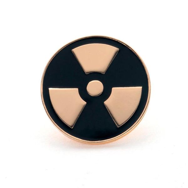 Broches, broches broche de rayonnement nucléaire bijoux cadeau d'or pour les femmes émail épinglette métal médecins accessoires