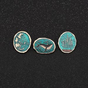 Épingles, Broches Océan Baleine Starriver Forêt Personnalité Créative Tempérament Veste Cardigan Costume Mode Broche