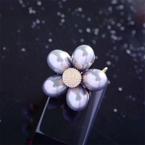 Épingles, broches OKILY alliage mignon perle fleur épinglette pour femmes chapeau chemise vêtements collier broches mini accessoires de tournesol bijoux