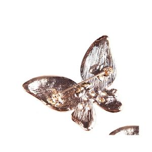 Pins broches Opal Rhinestone Wedding Butterfly broche voor vrouwen modespelden sieraden goed cadeau 427 H1 drop levering dh1so