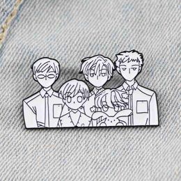 Pins Broches Ouran High School Host Club Emaille Pin Anime Pins Gift Manga Aktetas Badges op Rugzak Broche voor Kleding Broches HKD230807